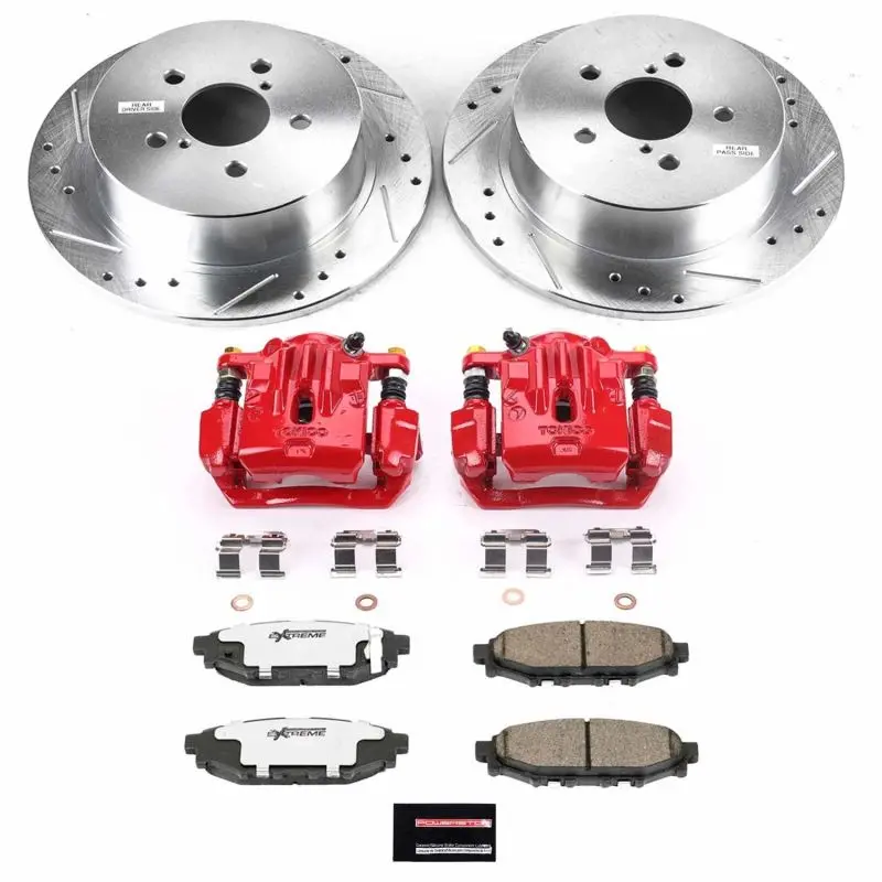 Power Stop 06-09 Subaru Legacy Rear Z26 Street Warrior Brake Kit W/Calipers 1