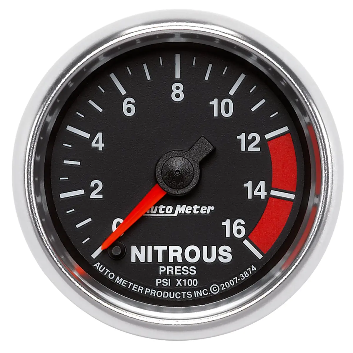 2-1/16 In. Nitrous Pressure 0-1600 Psi Gs 1