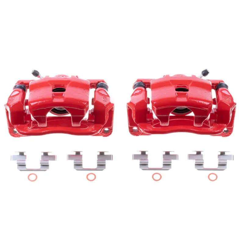 Power Stop 05-09 Subaru Legacy Rear Red Calipers W/Brackets - Pair 1