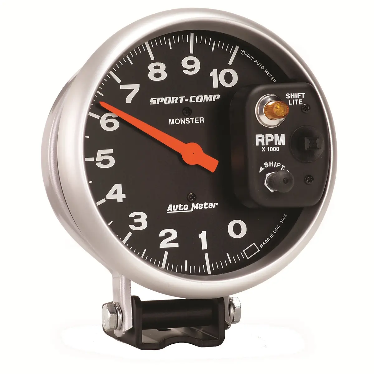 5 In. Pedestal Tachometer 0-10000 Rpm Sport-Comp 2