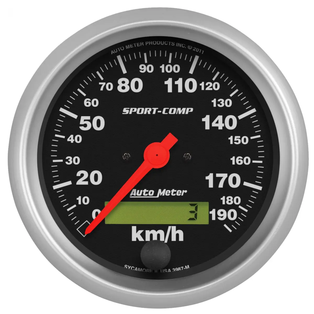 3-3/8 In. Speedometer 0-190 Kph Sport-Comp 1