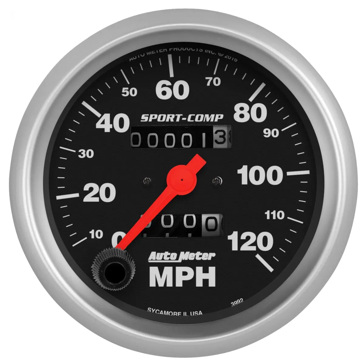 3-3/8 In. Speedometer 0-120 Mph Sport-Comp 1