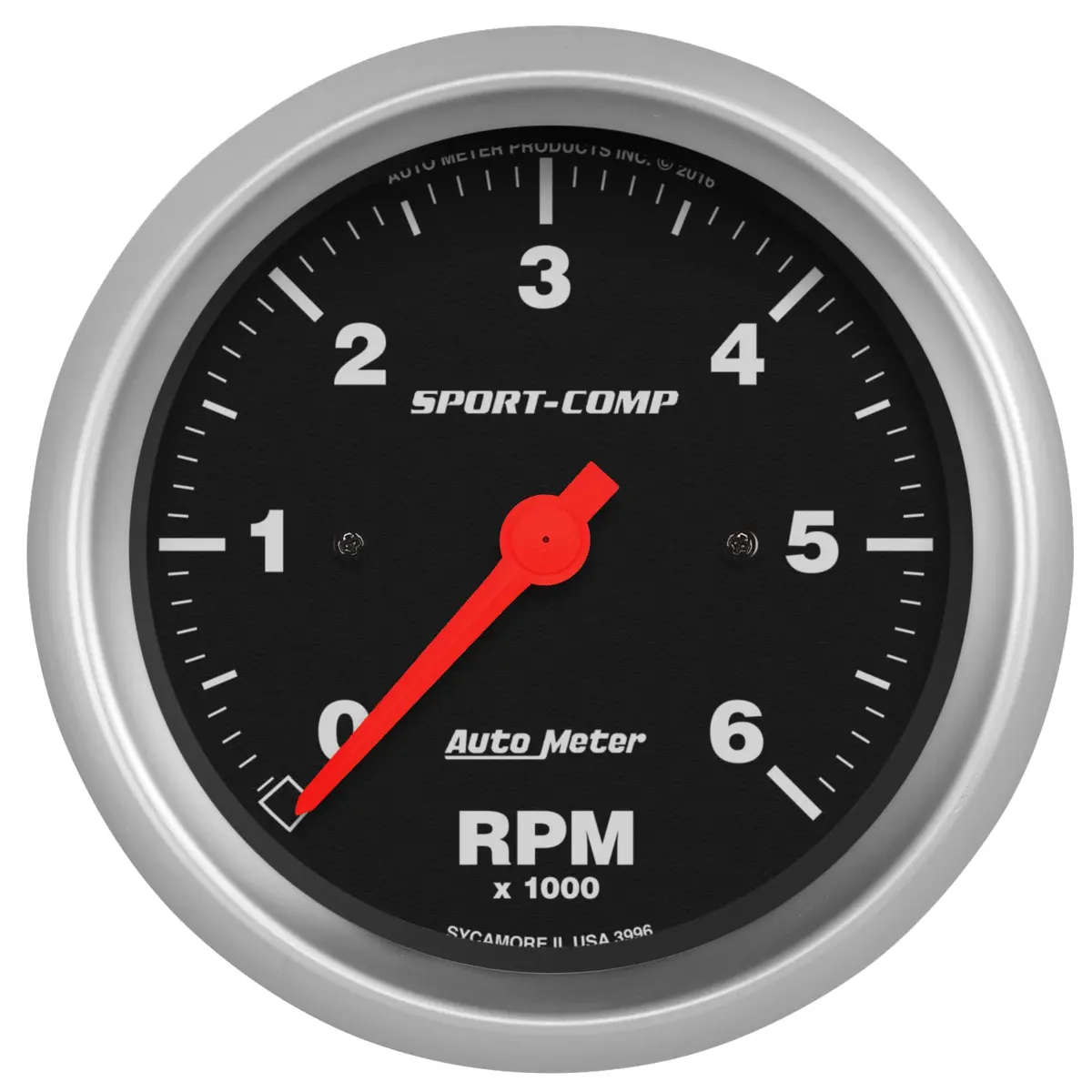 3-3/8 In. In-Dash Tachometer 0-6000 Rpm Sport-Comp 1