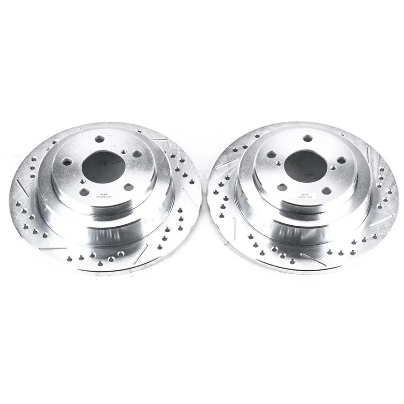 Power Stop 05-06 Saab 9-2X Rear Evolution Drilled & Slotted Rotors - Pair 1