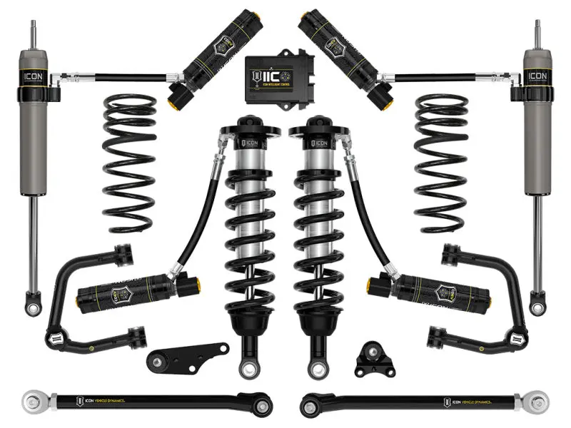 Icon 2024+ Toyota Tacoma 1.25In-3In Stage 10 Suspension System Tubular W/ Triple Rate Spring 1