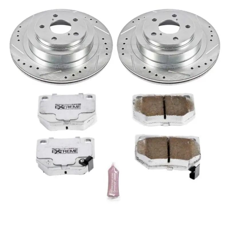 Power Stop 06-07 Subaru Impreza Rear Z26 Street Warrior Brake Kit 1