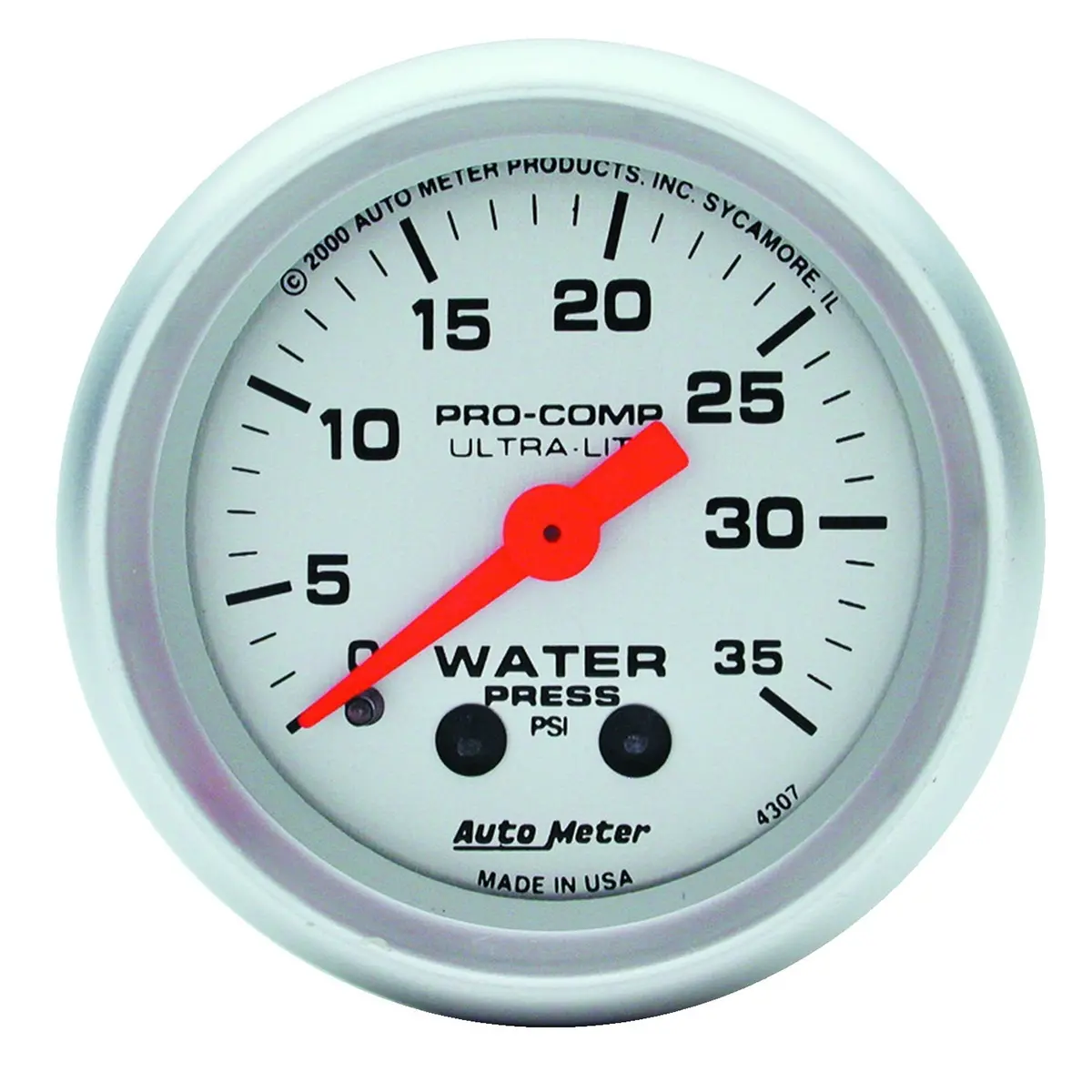 2-1/16 In. Water Pressure 0-35 Psi Ultra-Lite 1