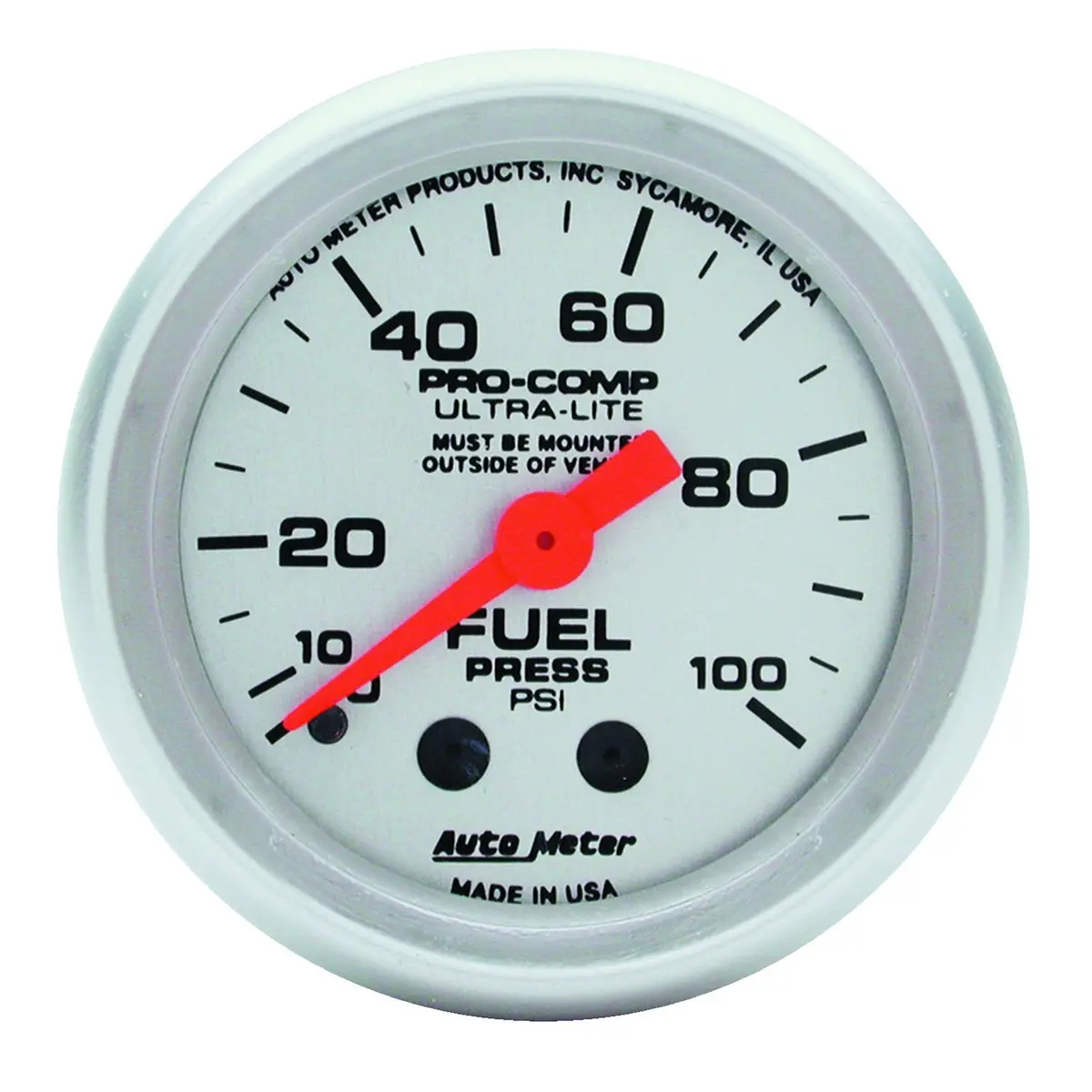 2-1/16 In. Fuel Pressure 0-100 Psi Ultra-Lite 1