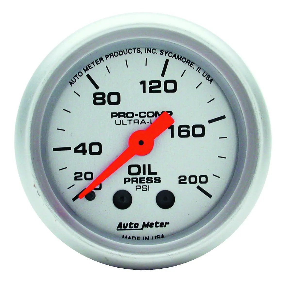 2-1/16 In. Oil Pressure 0-200 Psi Ultra-Lite 1