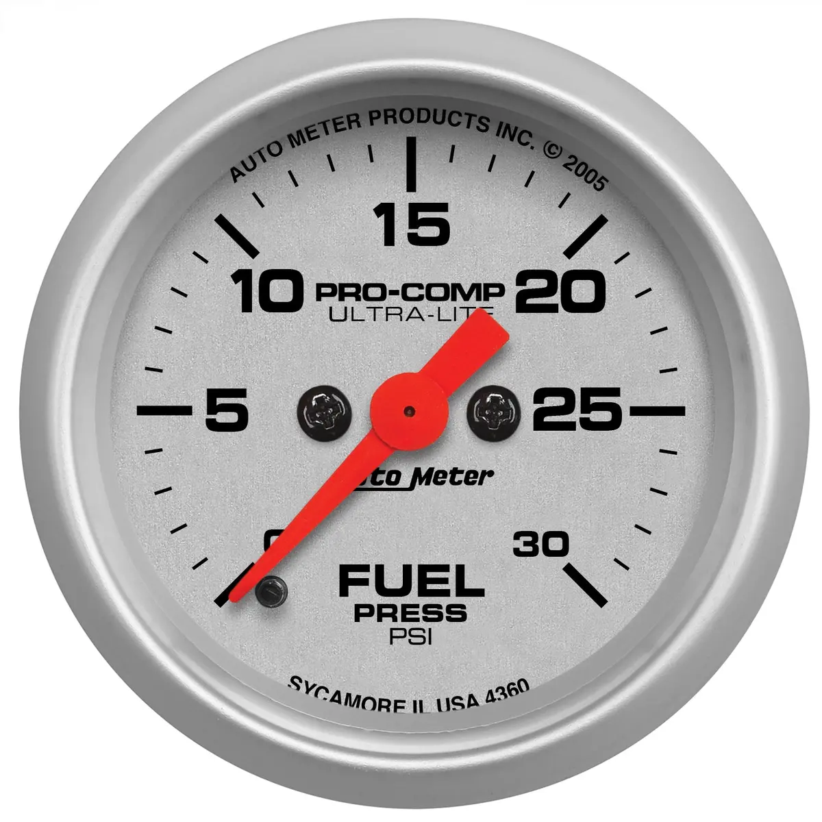 2-1/16 In. Fuel Pressure 0-30 Psi Ultra-Lite 1