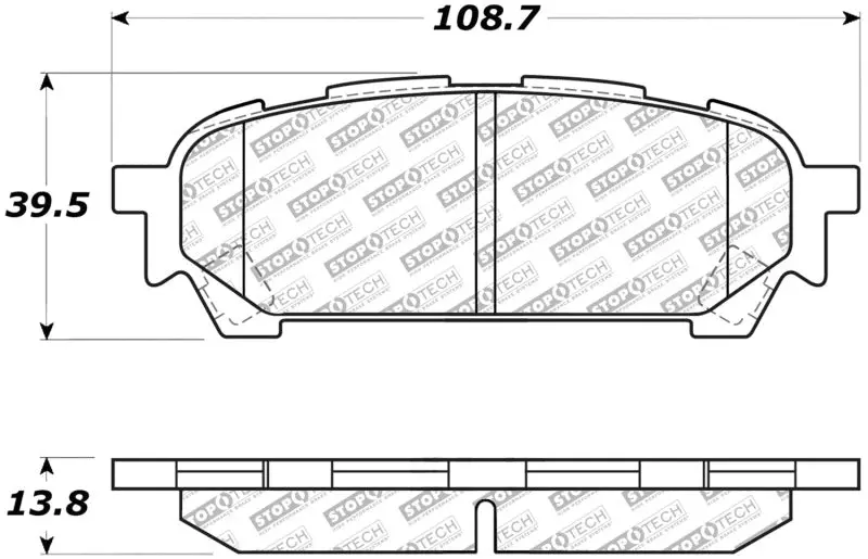 Stoptech Street Select Brake Pads - Front 1