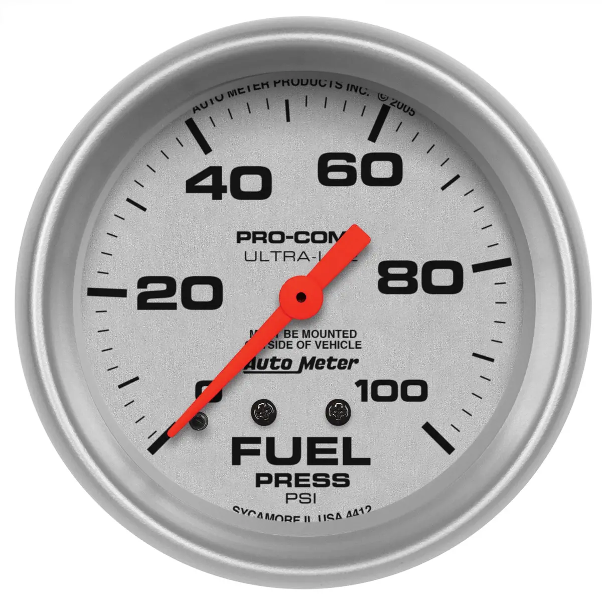 2-5/8 In. Fuel Pressure 0-100 Psi Ultra-Lite 1