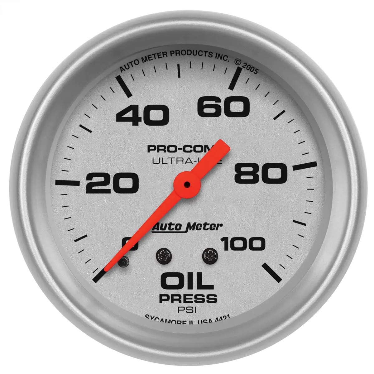 2-5/8 In. Oil Pressure 0-100 Psi Ultra-Lite 1