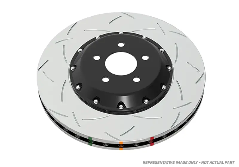 Dba 05-09 Subaru Legacy Gt Front Slotted 5000 Series 2 Pcs Rotor W/ Black Hat W/ 10 Stud Pattern 1