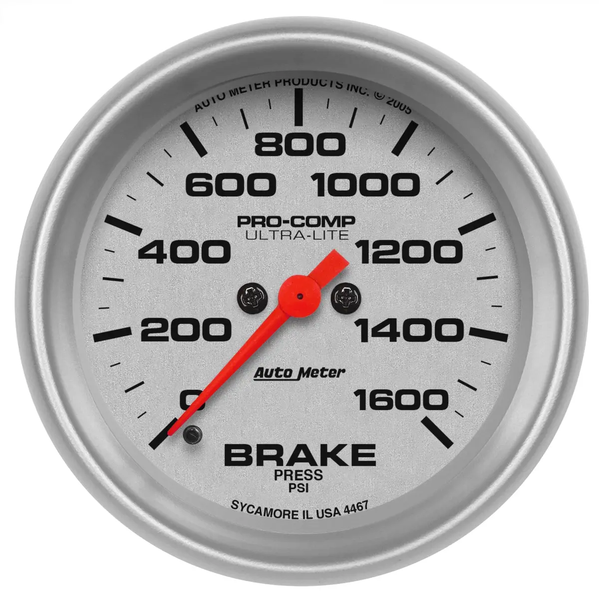 2-5/8 In. Brake Pressure 0-1600 Psi Ultra-Lite 1