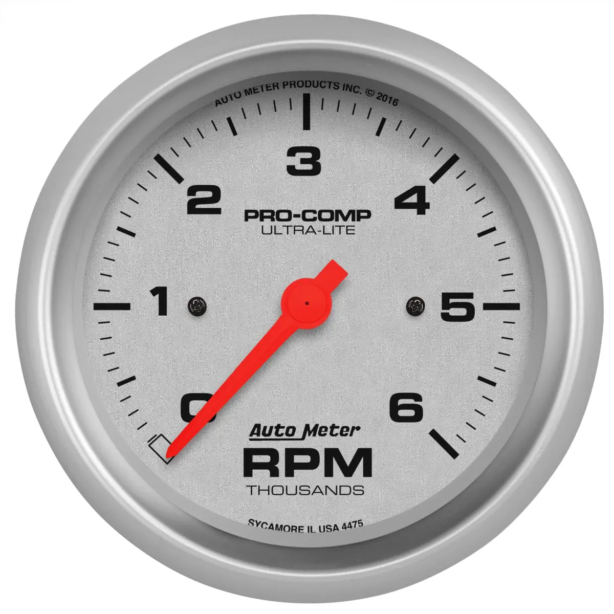3-3/8 In. In-Dash Tachometer 0-6000 Rpm Ultra-Lite 1