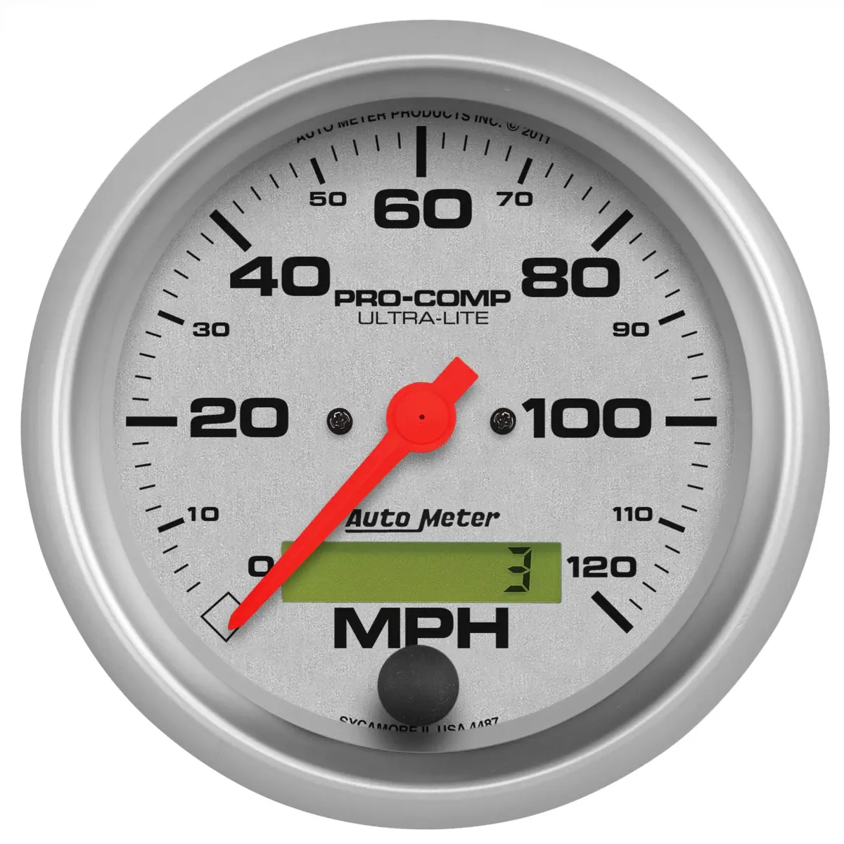 3-3/8 In. Speedometer 0-120 Mph Ultra-Lite 1