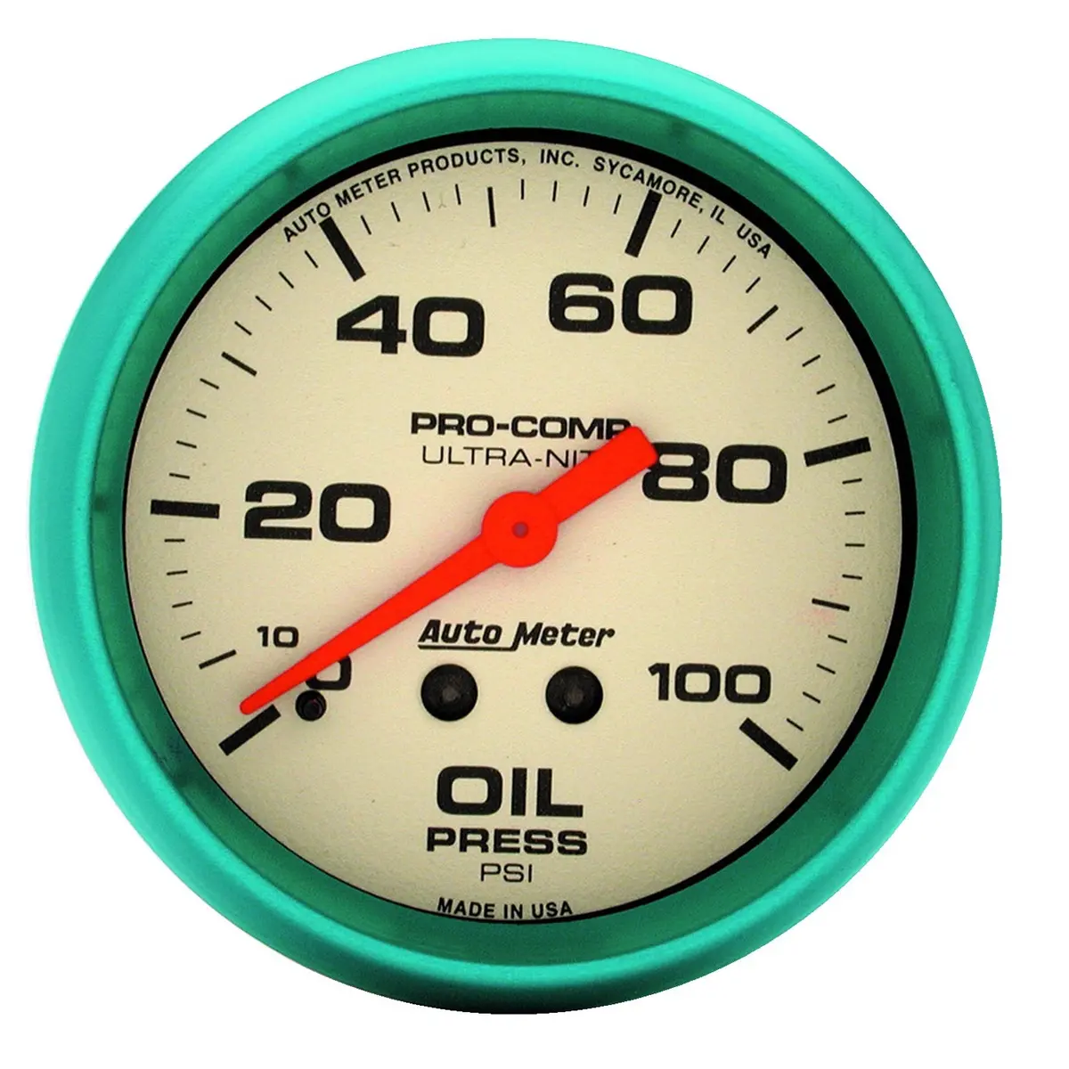 2-5/8 In. Oil Pressure 0-100 Psi Ultra-Nite 1