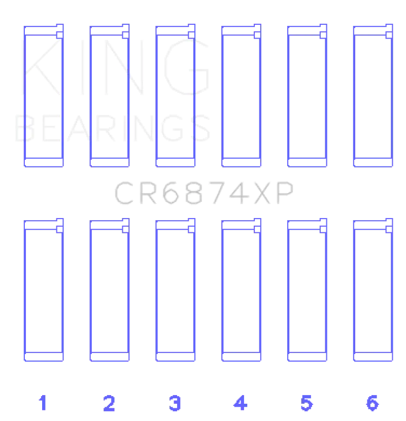 King Engine Bearings Subaru Ez30/Ez30d (Size Stdx) Performance Rod Bearing Set 1