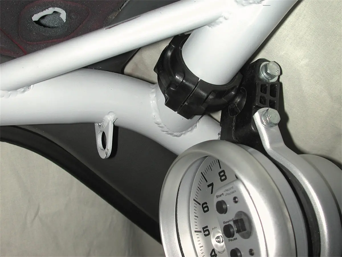 Roll Pod For 1.625 In. Roll Cage Fits 5 In. Pedestal Tach Black 1