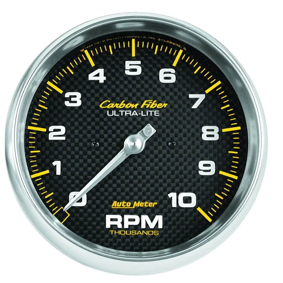 5 In. In-Dash Tachometer 0-10000 Rpm Carbon Fiber 1