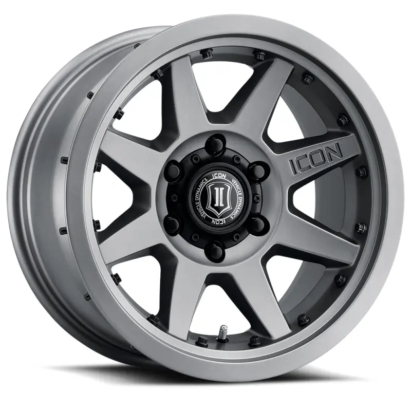 Icon Rebound Pro 17X8.5 6X5.5 25Mm Offset 5.75In Bs 95.1Mm Bore Titanium Wheel 1