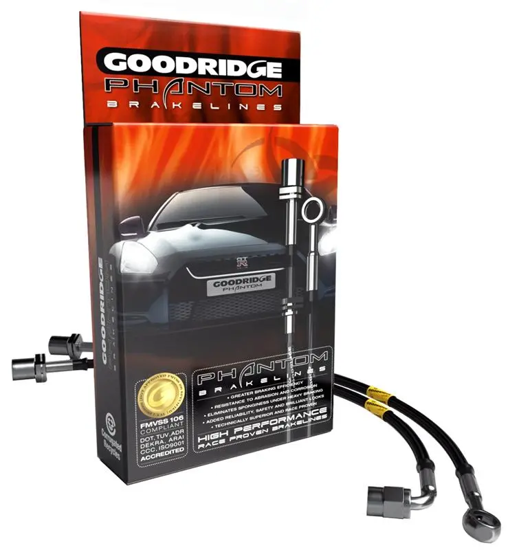 Goodridge 08-14 Subaru Impreza Sti (W/Brembo Calipers) Phantom Stainless Steel Brake Line Kit 1