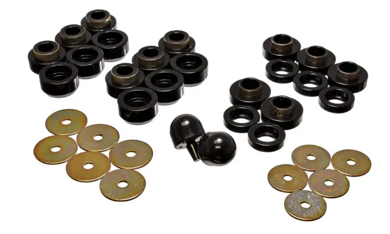Energy Suspension Black Body Mount Kit – For 1997–2006 Jeep Wrangler Yj & Tj 1