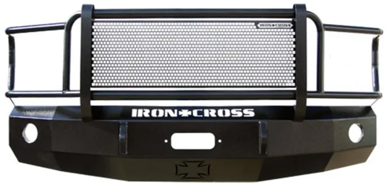 Iron Cross 07-13 Gmc Sierra 1500 Heavy Duty Grill Guard Front Bumper - Gloss Black 1