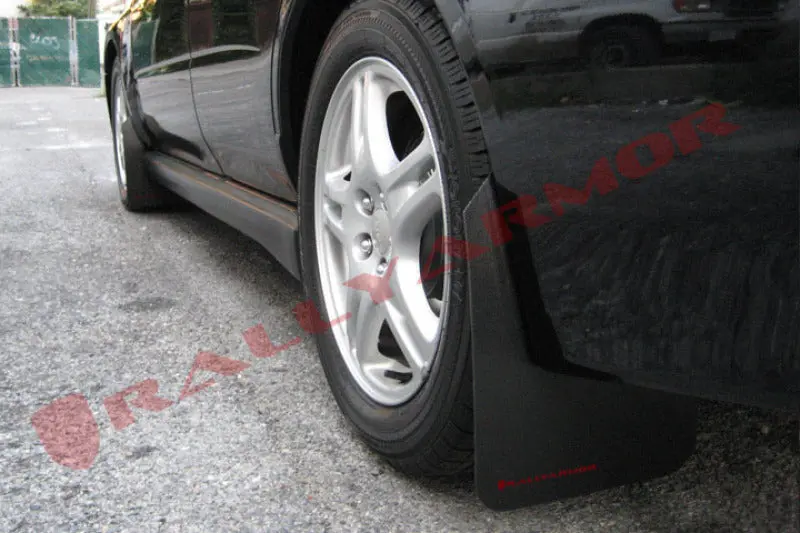 Rally Armor 02-07 Subaru Wrx/Sti/Rs/2.5I (Wagons Req. Mod.) Basic Black Mud Flap W/Red Logo 1