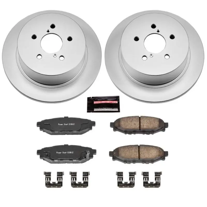 Power Stop 05-09 Subaru Legacy Rear Z17 Evolution Geomet Coated Brake Kit 1