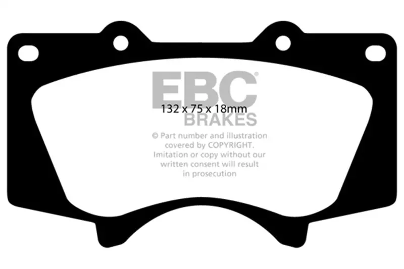 Ebc 10+ Lexus Gx460 4.6 Extra Duty Front Brake Pads 1