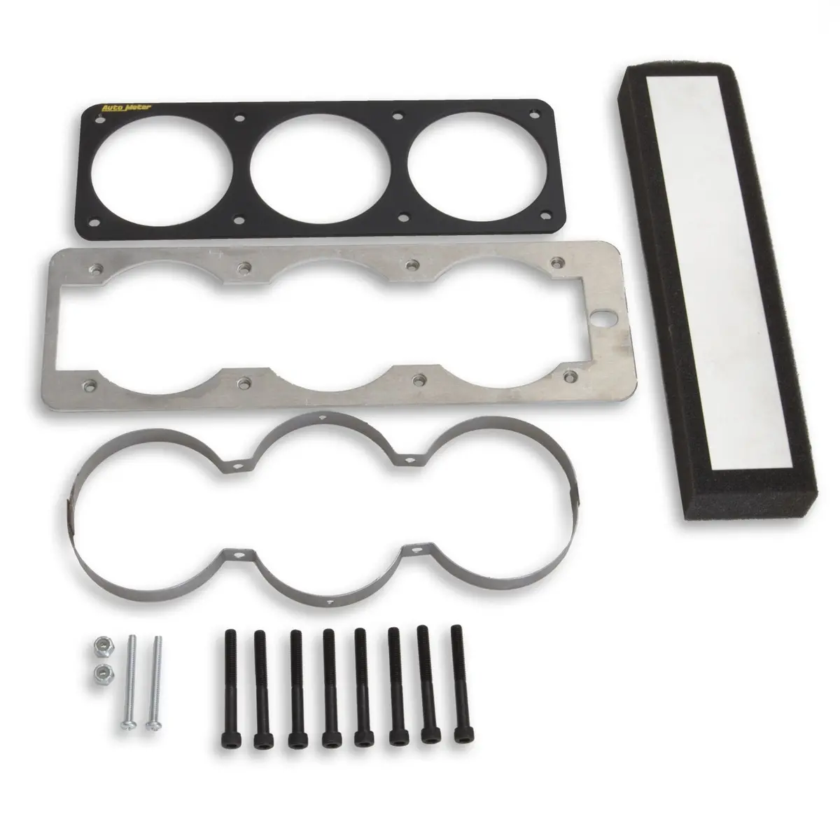 Gauge Cage Triple 2-5/8 In.  Black Mustang 87-93 Fox 1