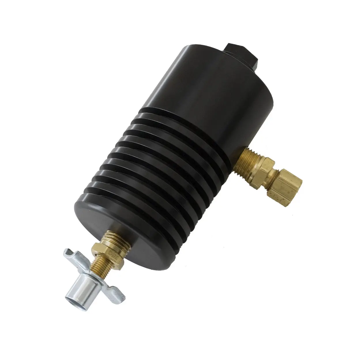 Particle Trap Kit Exhaust Pressure Aluminum Black 1