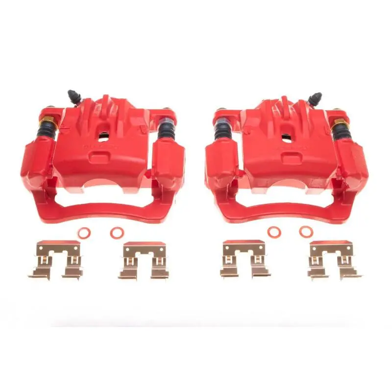 Power Stop 16-18 Subaru Crosstrek Rear Red Calipers - Pair 1