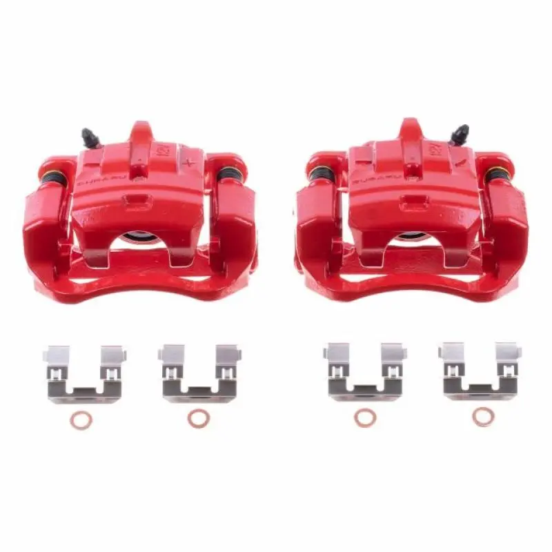 Power Stop 13-16 Scion Fr-S Rear Red Calipers W/Brackets - Pair 1