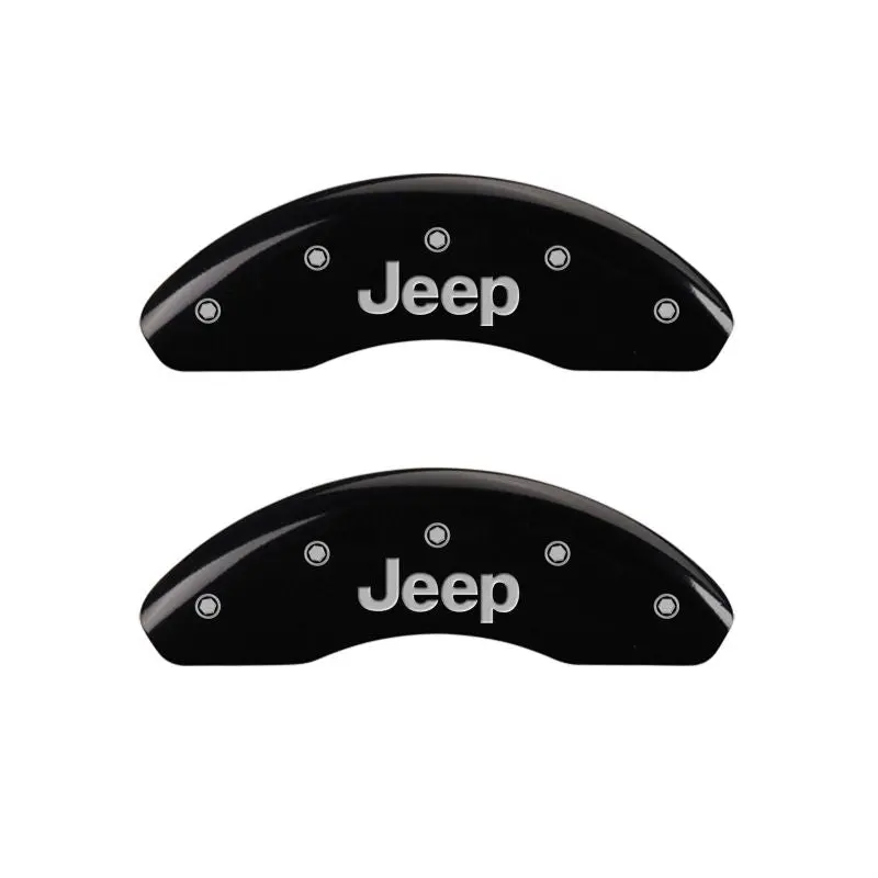 Mgp 4 Caliper Covers Engraved Front Jeep Engraved Rear Jeep Grill Logo Black Finish Silver Ch 1