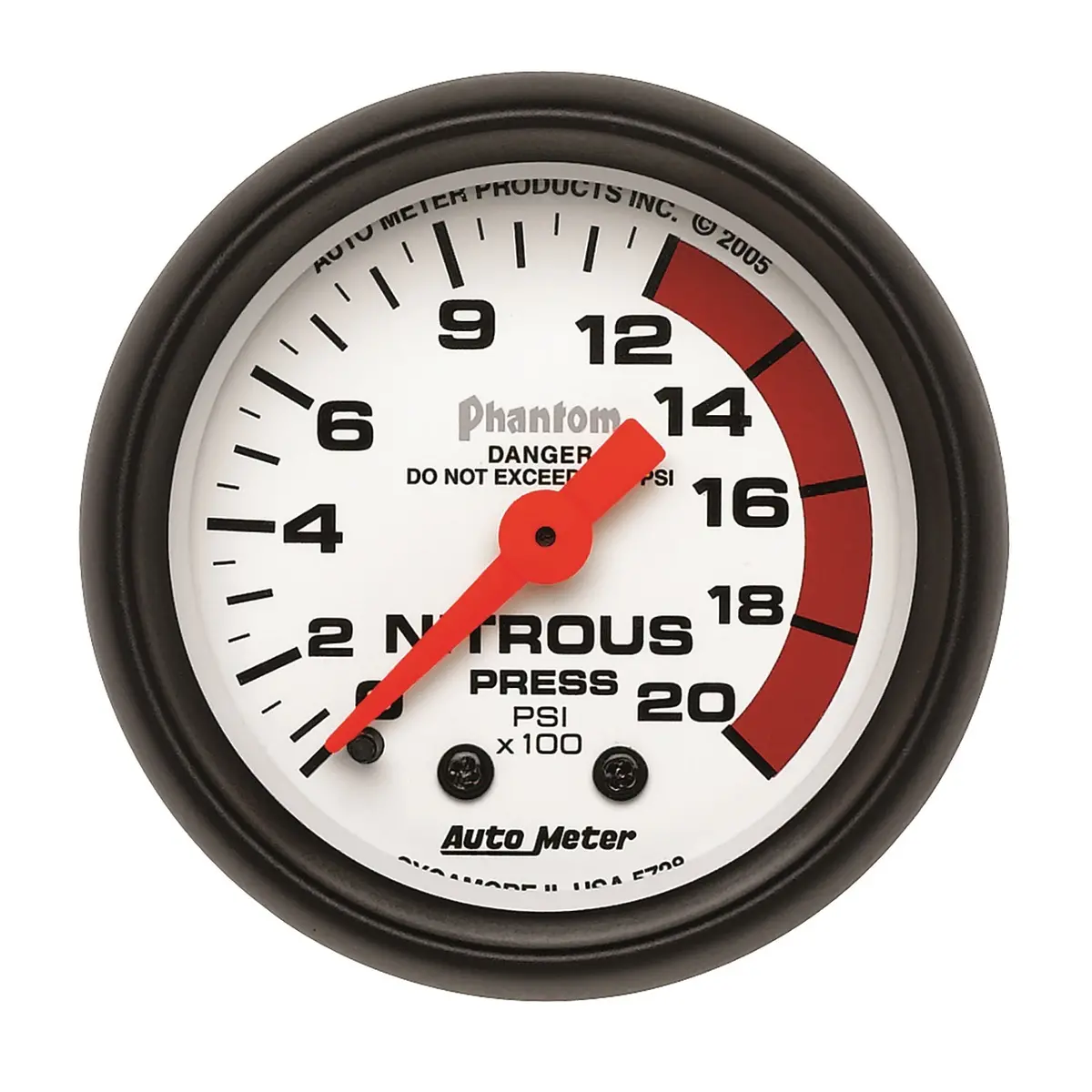 2-1/16 In. Nitrous Pressure 0-2000 Psi Phantom 1