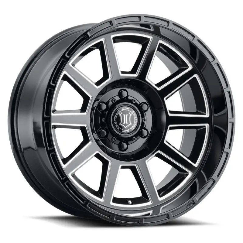 Icon Recoil 20X10 6X5.5 -24Mm Offset 4.5In Bs Gloss Black Milled Spokes Wheel 1