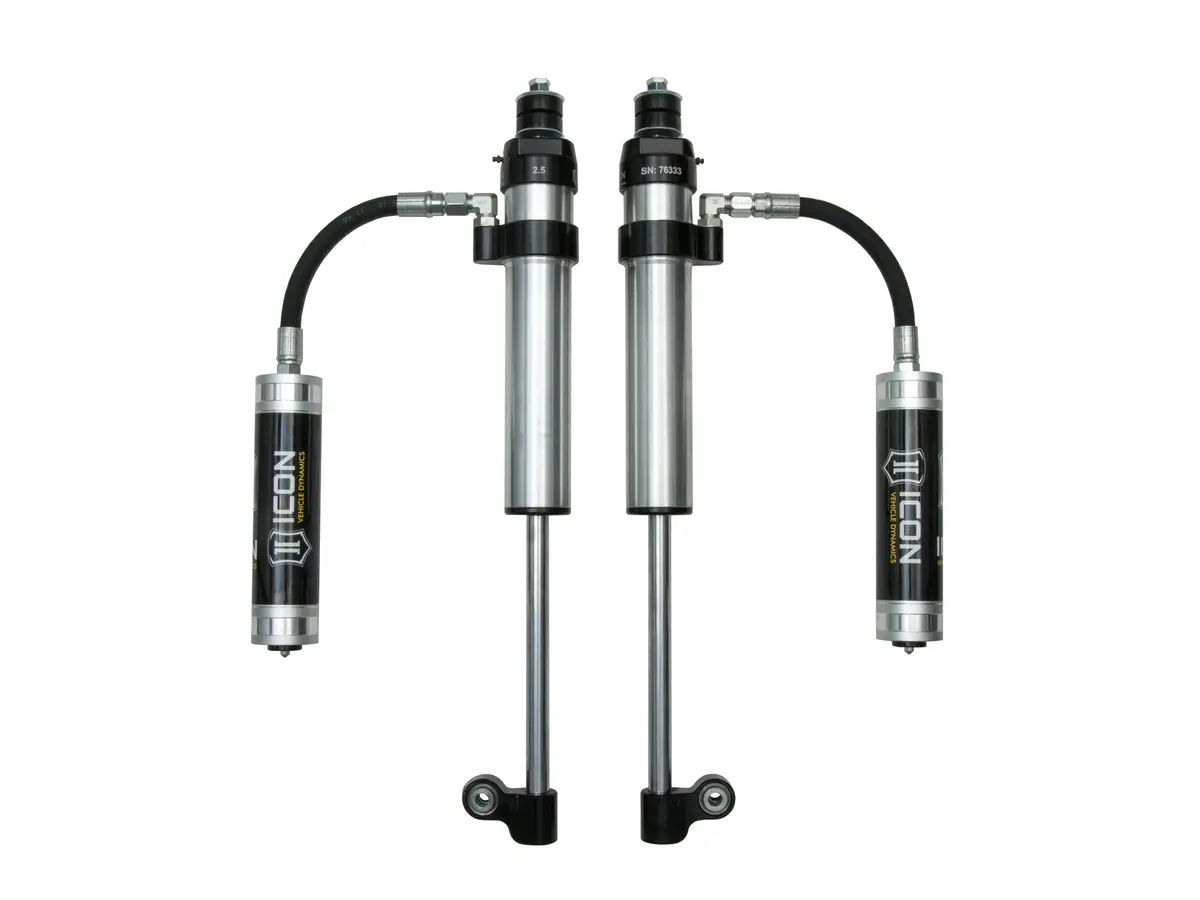 Icon 2005-2023 Toyota Tacoma Rear 2.5 Aluminum Series Rxt Remote Reservoir Shocks Pair 1