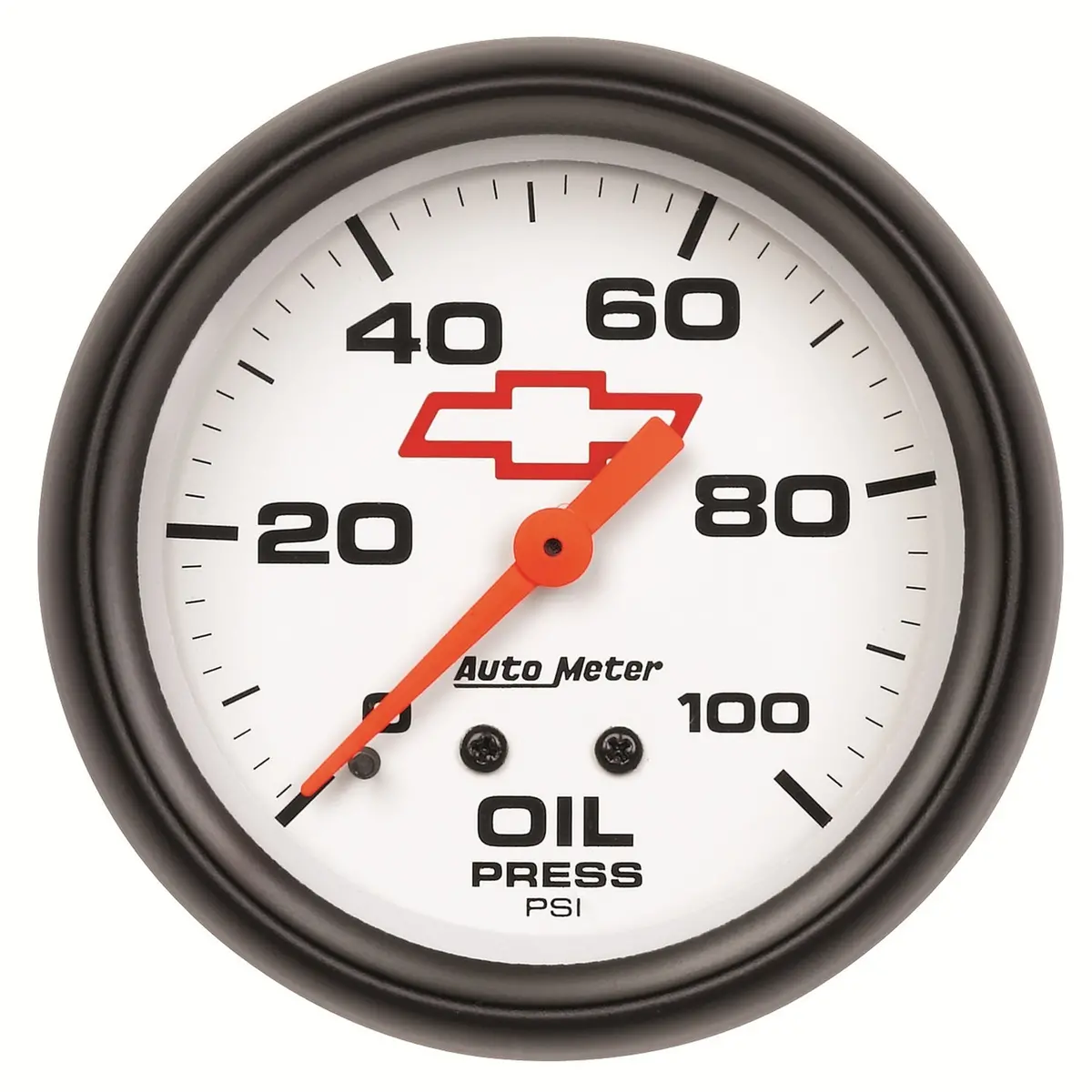 2-5/8 In. Oil Pressure 0-100 Psi Gm White 1