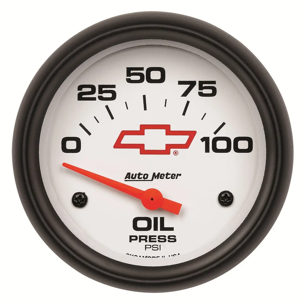 2-5/8 In. Oil Pressure 0-100 Psi Gm White 1