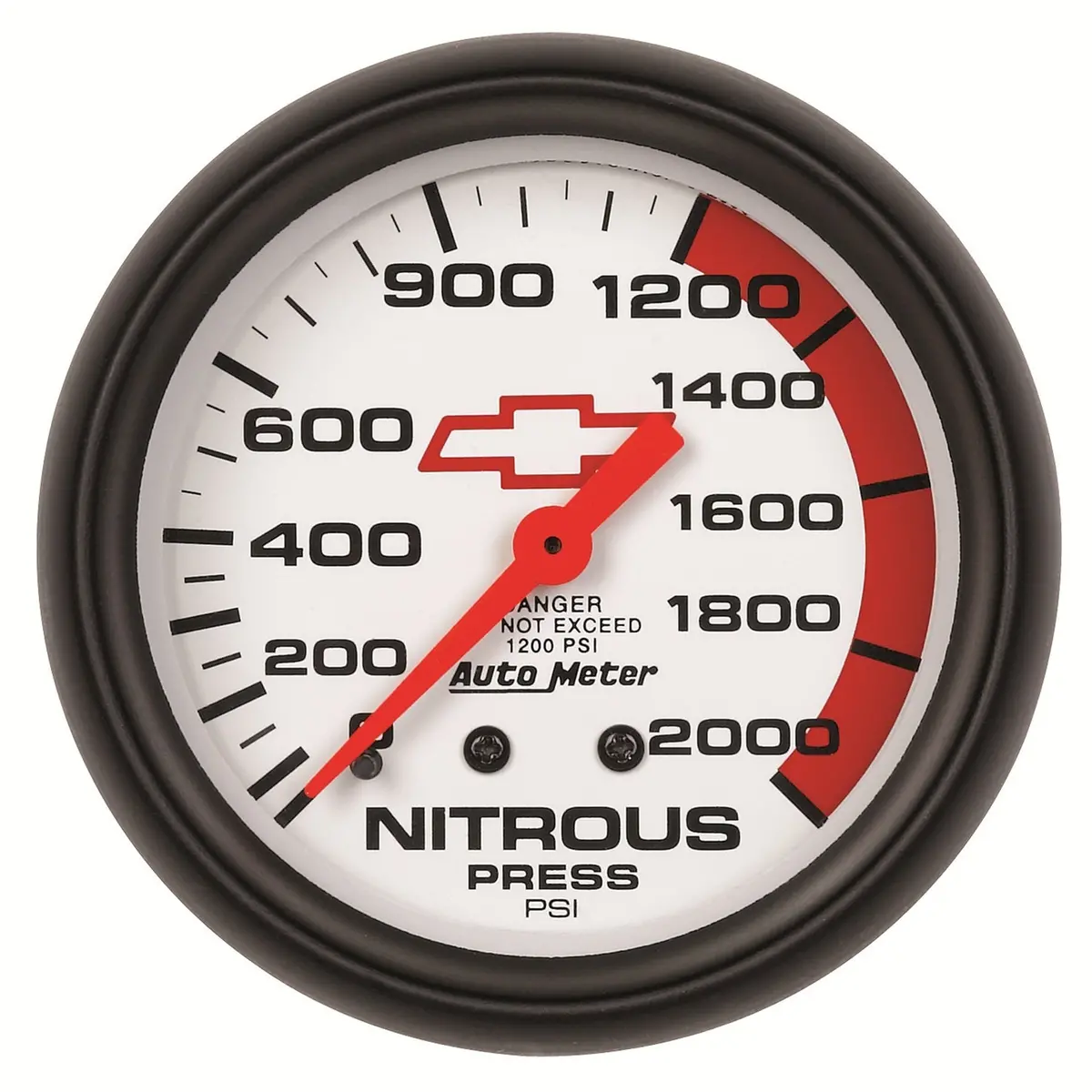 2-5/8 In. Nitrous Pressure 0-2000 Psi Gm White 1