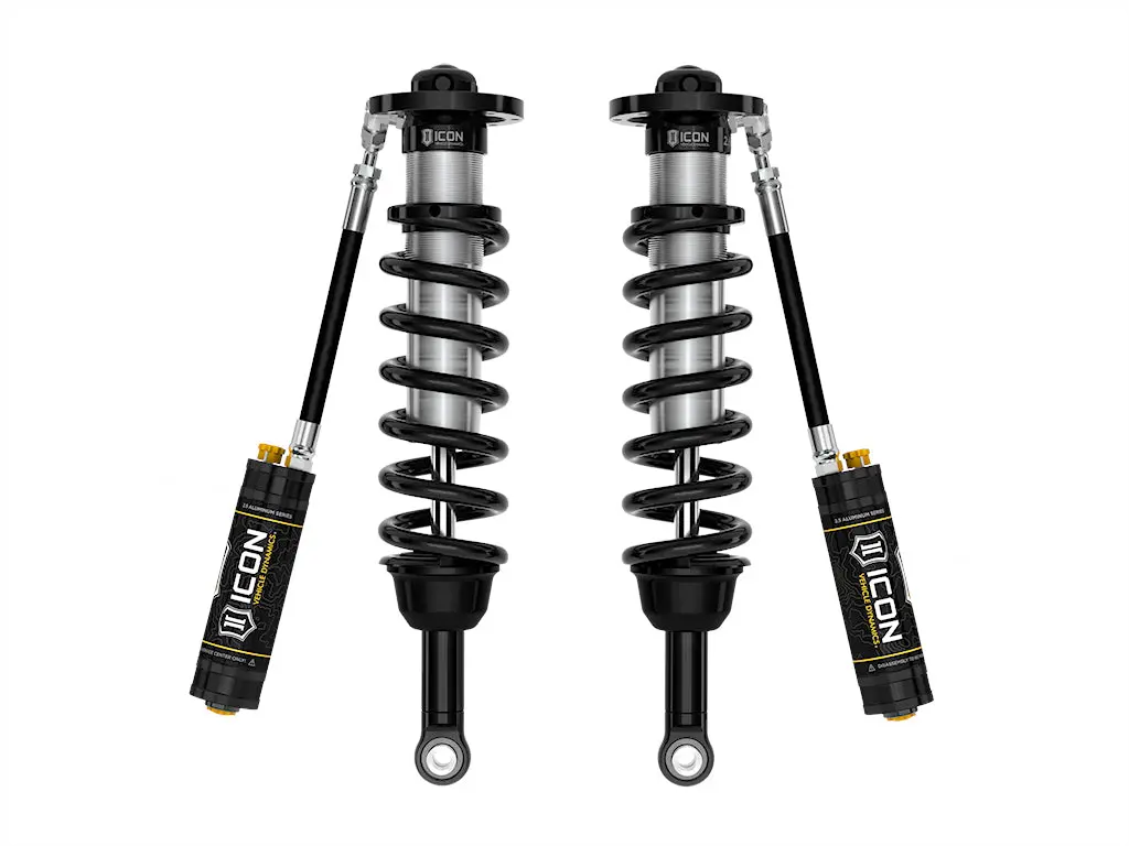 Icon 2022-2024 Toyota Tundra 1.25-3.5" Lift/2023-2024 Sequoia 3-4.5" Lift V.S. 2.5 Series Front Coilover Kit Remote Reservoir W/ Cdcv Pair 1