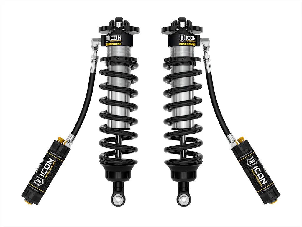 Icon 2022-2024 Toyota Tundra 1.25-3.25" Lift/2023-2024 Sequoia 3-4.25" Lift V.S. 3.0 Series Front Coilover Kit Remote Reservoir W/ Cdcv Pair 1
