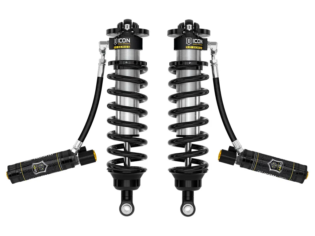Icon 2022-2024 Toyota Tundra 1.25-3.25" Lift/2023-2024 Sequoia 3-4.25" Lift V.S. 3.0 Series Front Coilover Kit Remote Reservoir W/ Cdev Pair 1