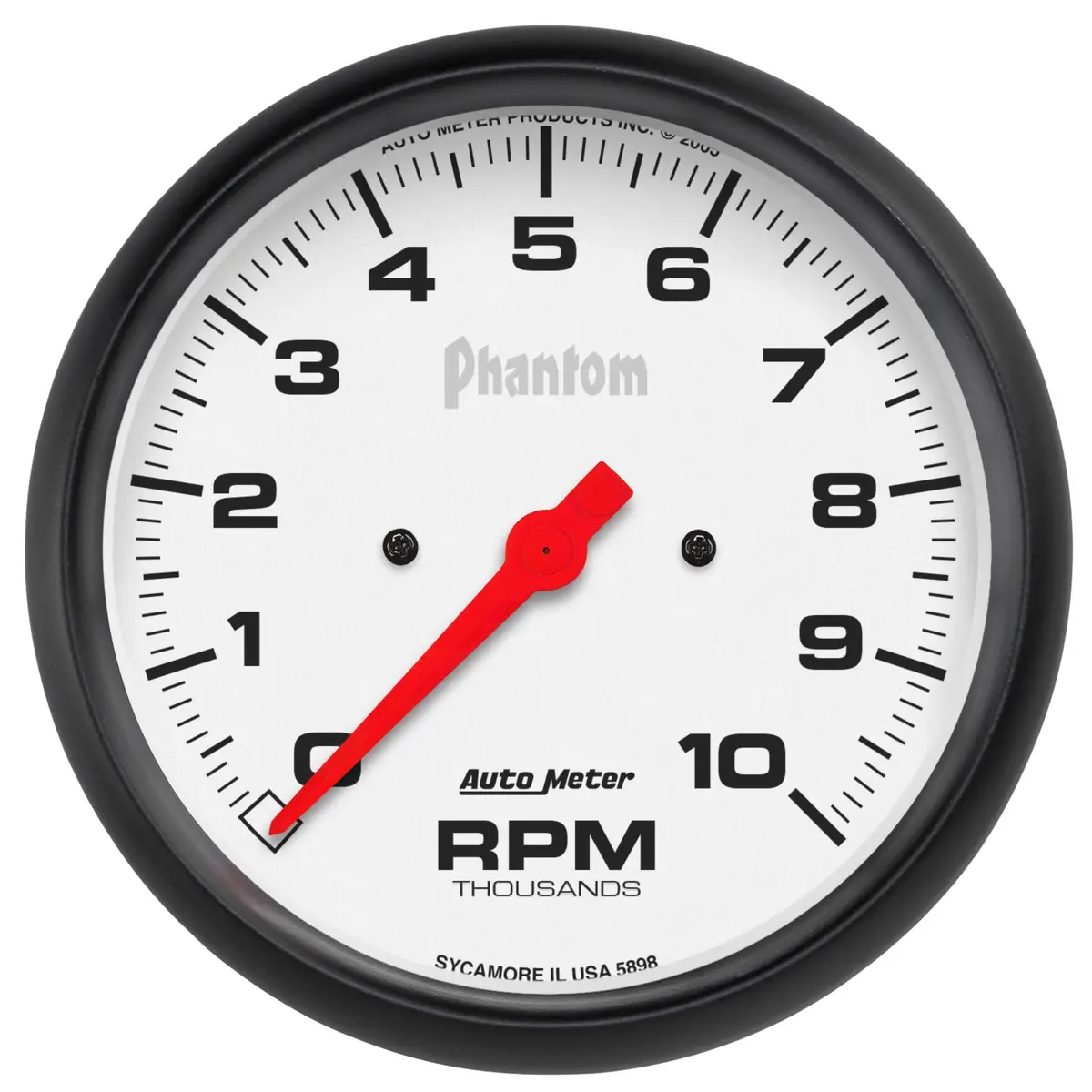 5 In. In-Dash Tachometer 0-10000 Rpm Phantom 1