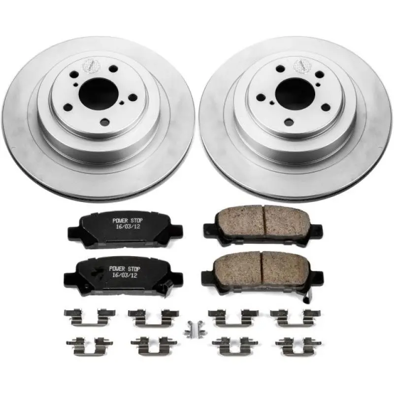 Power Stop 05-09 Subaru Legacy Rear Z17 Evolution Geomet Coated Brake Kit 1