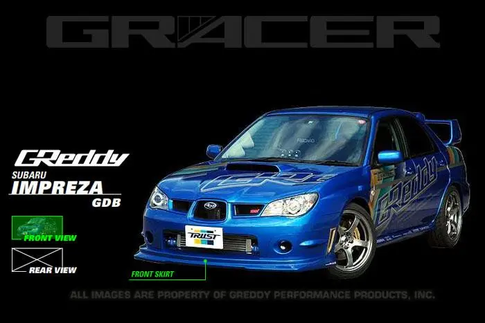 Greddy 06-07 Wrx & Sti Front Lip Spoiler Frp 1