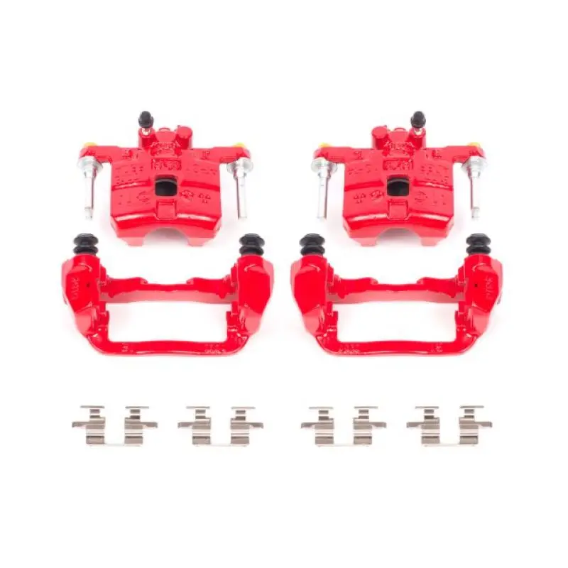 Power Stop 98-03 Subaru Forester Rear Red Calipers W/Brackets - Pair 1